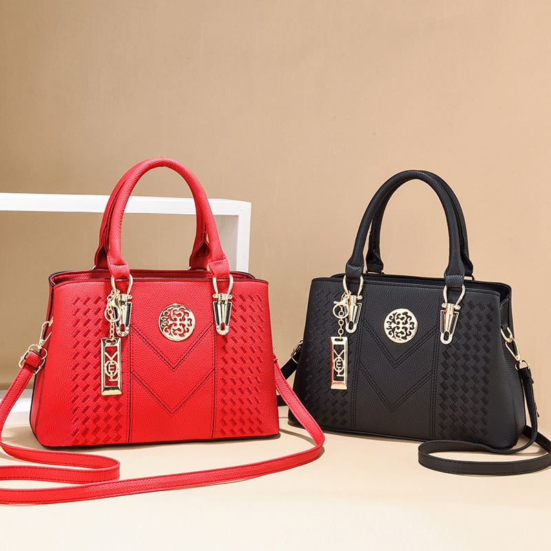 2025 Large-capacity handbag, trendy and fashionable women's bag, middle-aged mother's bag, high-end, elegant and versatile, single-shoulder crossbody bag Specification image