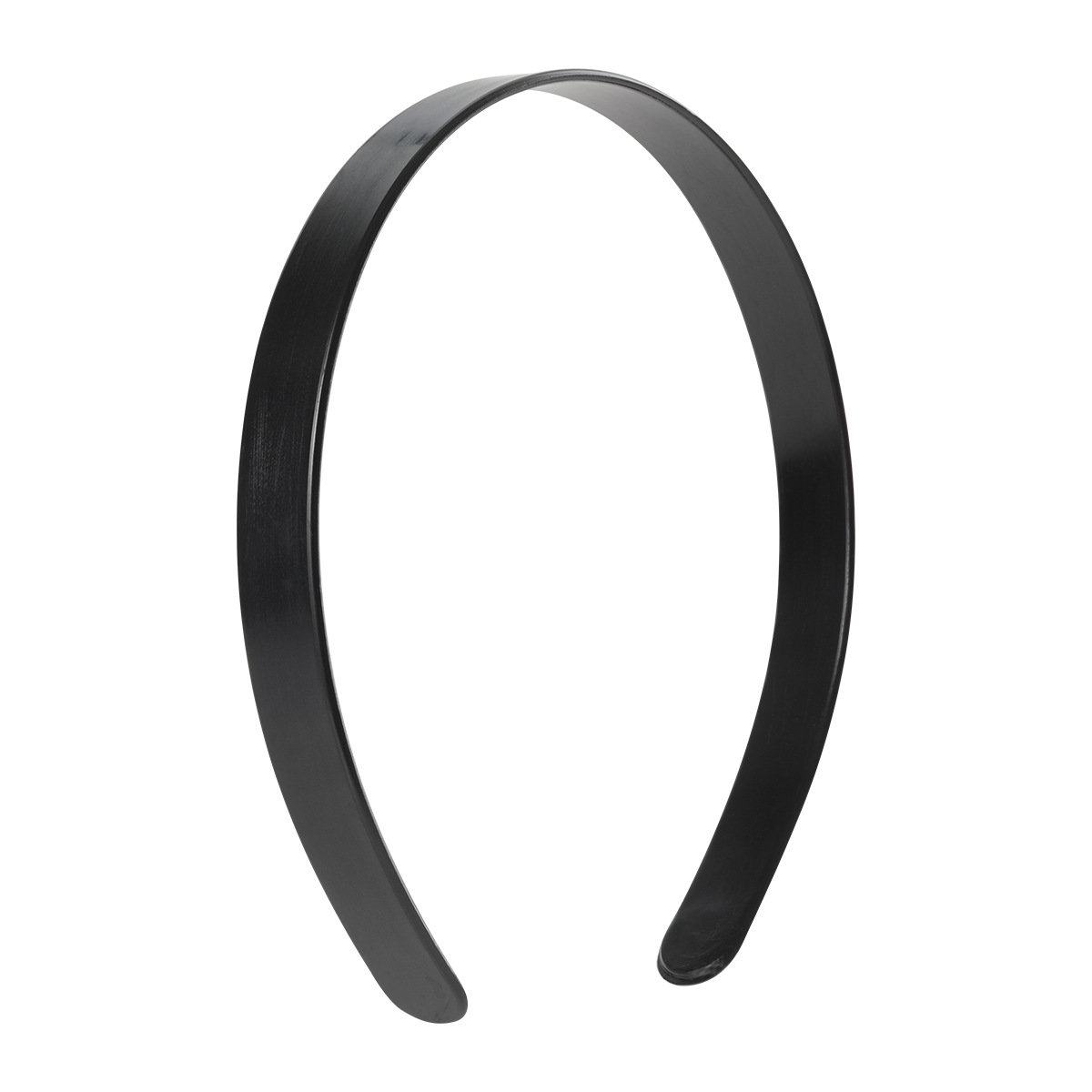 1.5 Flat, toothless black rough hair band, plastic rough hair band, smooth surface without anti-slip teeth, ABS material base Item Picture