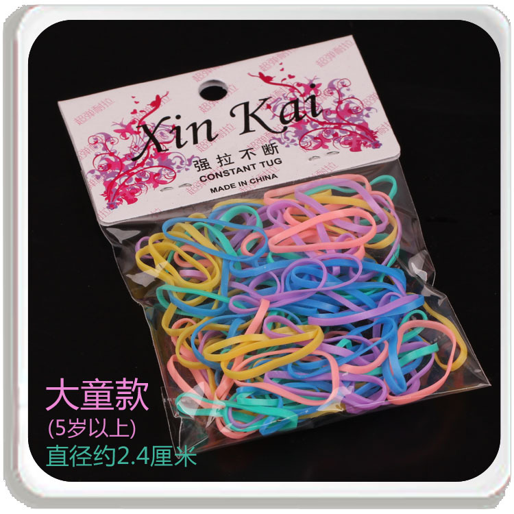 Korean mini strong-pull, candy-colored disposable children's hair ties for girls, 2-yuan store supply undefined