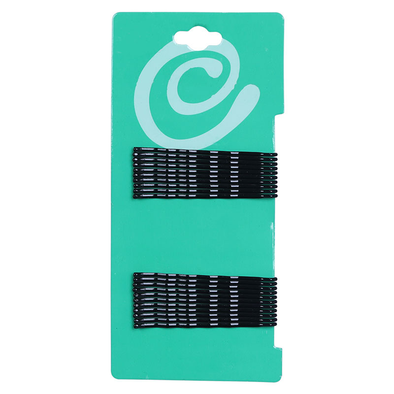 Korean black green card 6cm straight hair clip set, updo, lacquered wave clip, women's small steel clip, side clip, hair accessory Item Picture