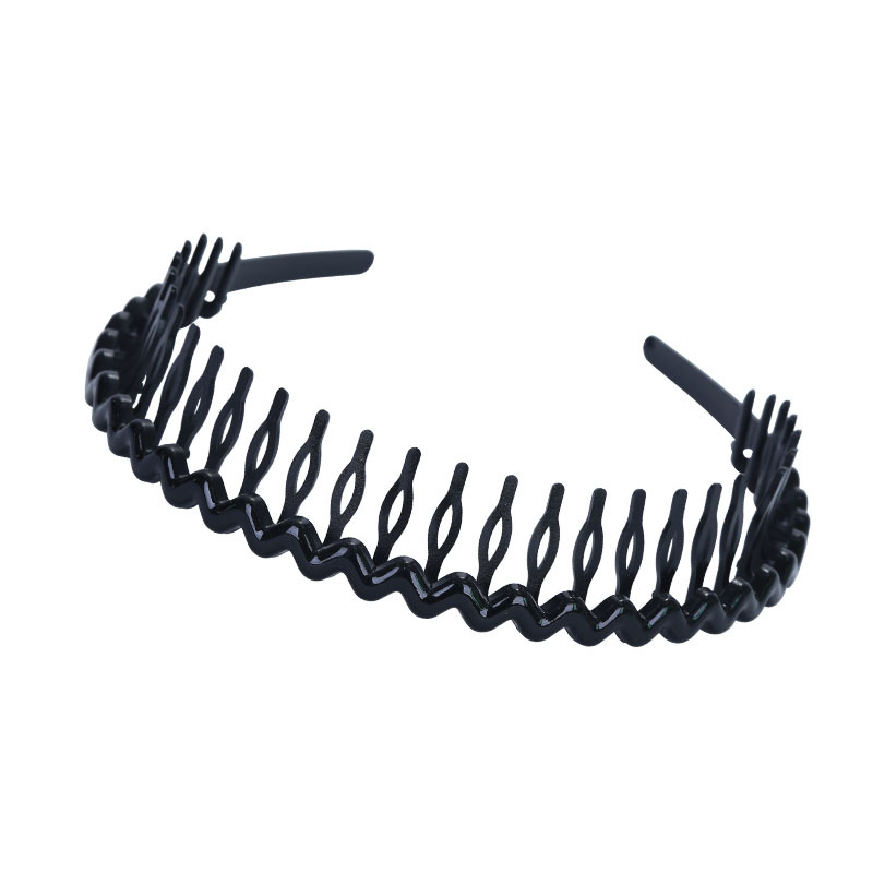 Wash face hair band, women's anti-slip, hair-pressing, bangs, broken hair band, simple women's black hairpin headband Item Picture