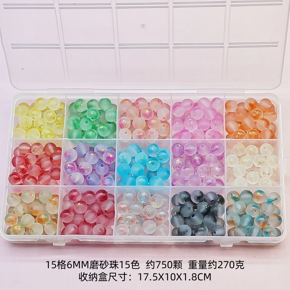 10mm frosted beads, floating flower jade, broken glass beads, round beads, scattered beads, diy handcrafted beaded bracelet, necklace material accessories Application Scenario