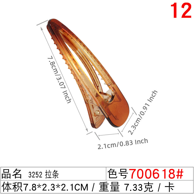 8 cm transparent hollowed-out teardrop hair clip, a new trendy bangs side duckbill clip diy accessory for women undefined