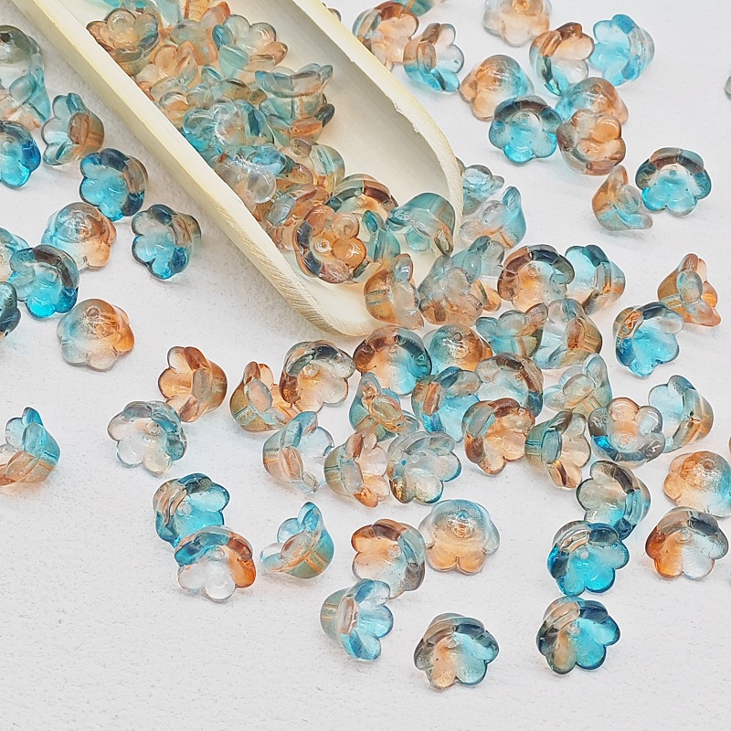 7x12mm glass beads, lily of the valley scattered beads, campanula flower buds, bell flower, diy jewelry, hairpin, beading material undefined