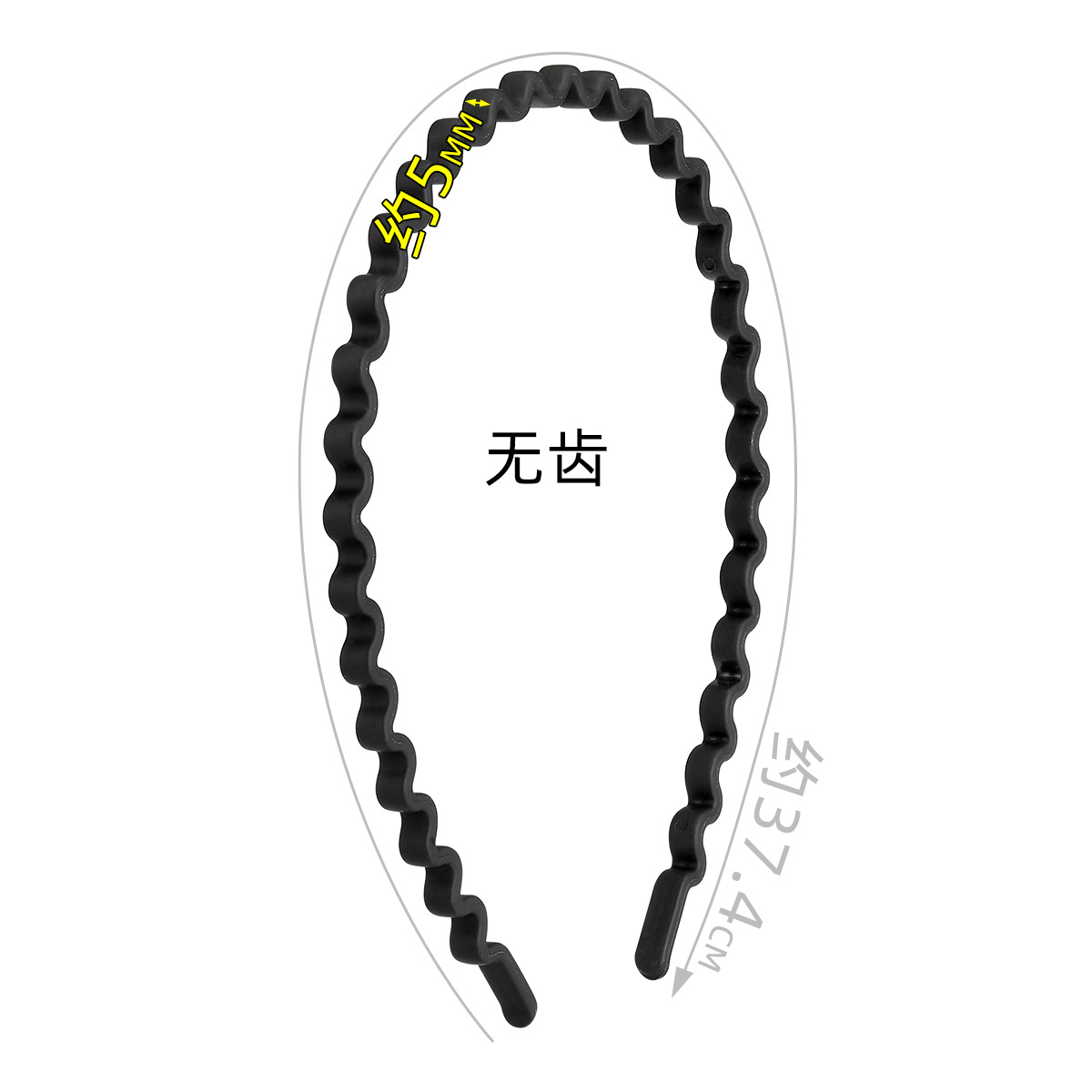 Matte braided braided women's hair band, matte black toothed women's hair band, simple and fashionable hair pressure band Application Scenario
