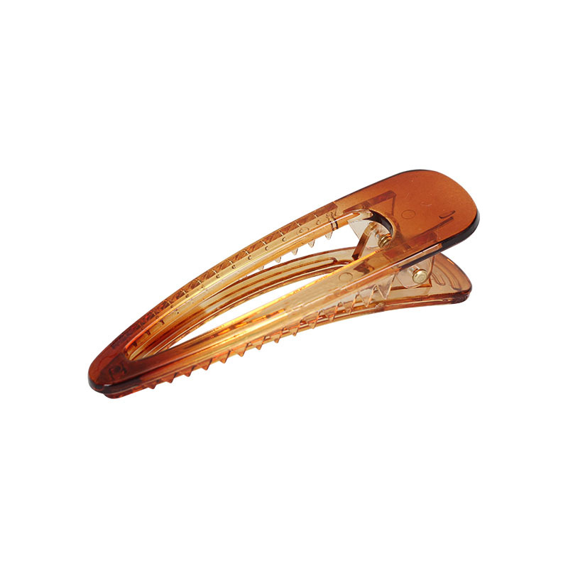 8 cm transparent hollowed-out teardrop hair clip, a new trendy bangs side duckbill clip diy accessory for women Item Picture