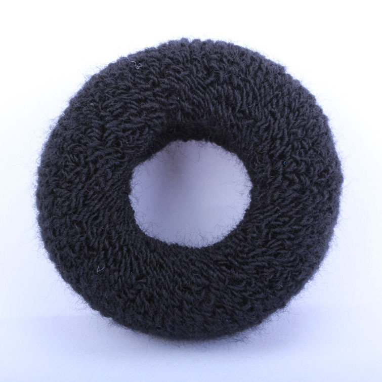 Thickened, seamless, trendy ponytail hair band, large Korean version, high-elasticity black bun hairstyle, towel band, leather band hair tie undefined