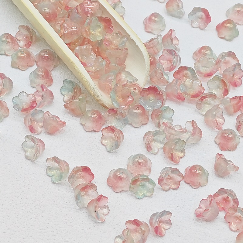 7x12mm glass beads, lily of the valley scattered beads, campanula flower buds, bell flower, diy jewelry, hairpin, beading material undefined