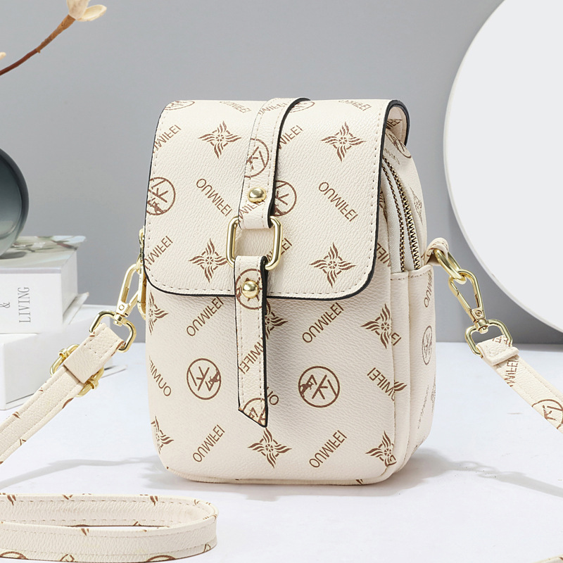 Korean-style simple square bag, fashionable and versatile single-shoulder crossbody bag, trendy mini mobile phone bag for women undefined