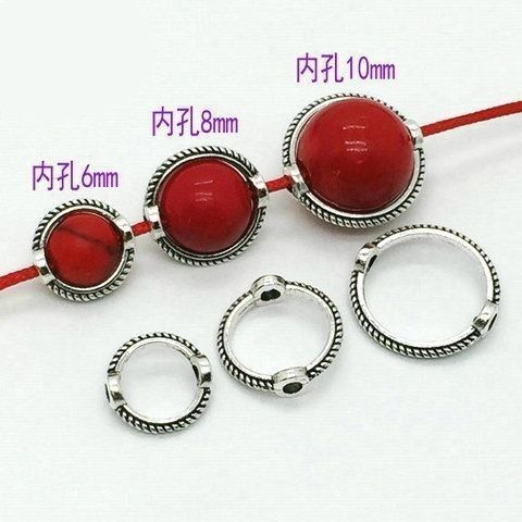 18K real gold color-retaining lace beaded ring, twisted double-hole bead ring, hand-strung beads, diy accessory pearl ring Specification image