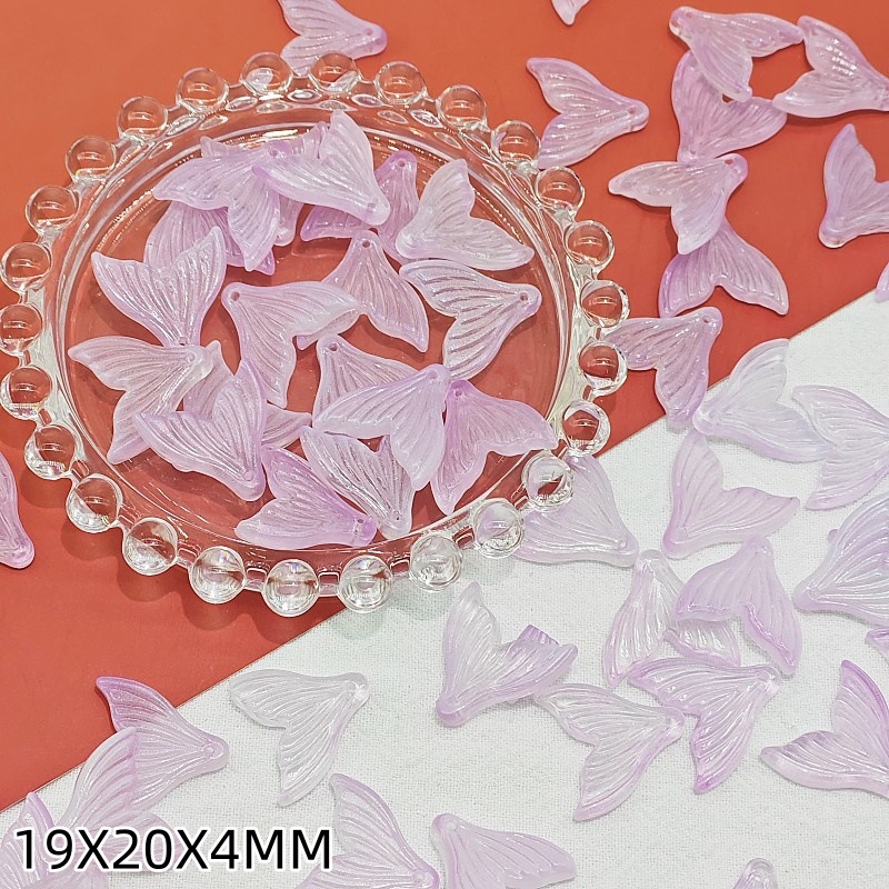Chinese ancient-style glass fish-tail perforated earrings, bracelets, necklaces, pendants and other DIY accessories, wholesale of handcrafted materials undefined