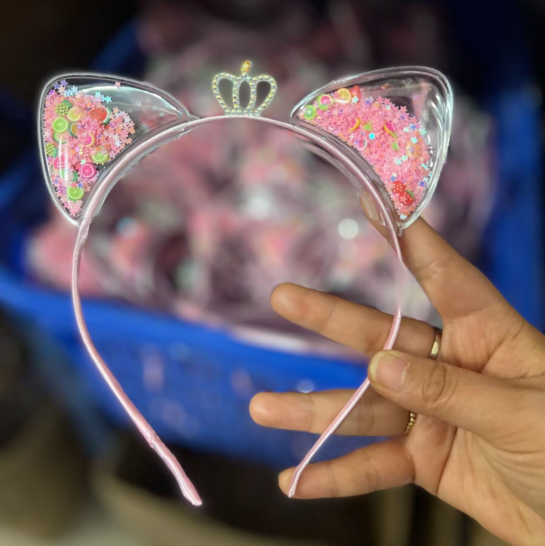 Cat ear headbands, hair clips, headwear, children's headwear, hair bands, kids' crowns, princess heads, girls' rabbit ears undefined