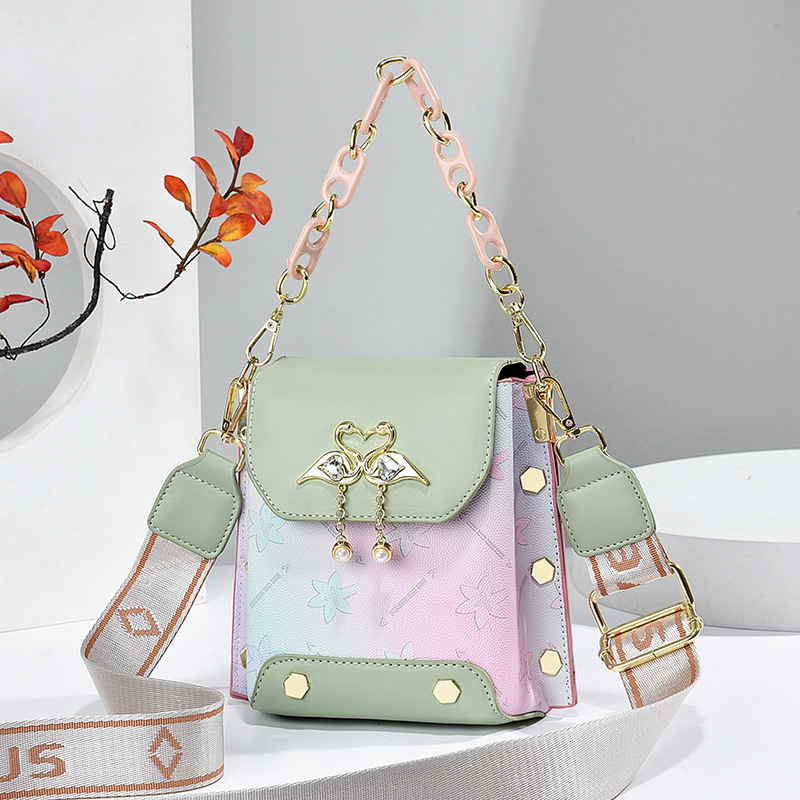 Korean style simple small square bag, fashionable and versatile single-shoulder crossbody bag, trendy manufacturer, mini mobile phone bag, new summer bag for women Specification image
