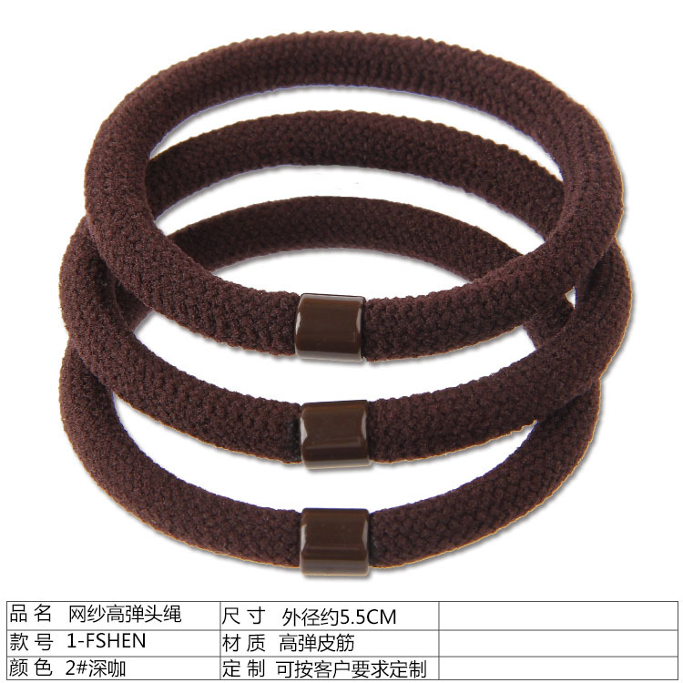 Korean solid-color hair accessory boutique: Basic style of hair ties and rubber bands with high-elasticity student hair bands as the base for spring and summer headwear undefined