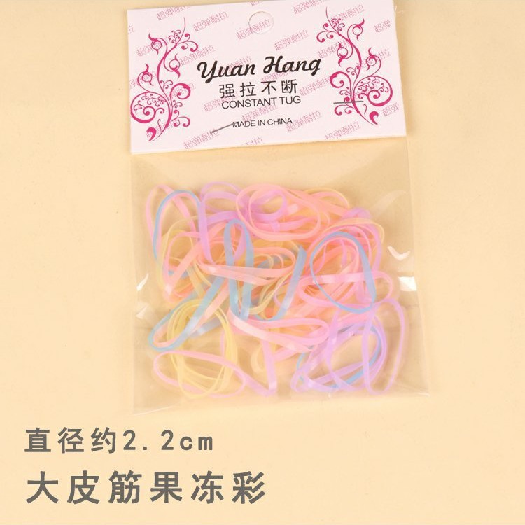 韩国加厚高弹拉不断一次性彩色小皮筋不伤发黑色小孩发圈儿童发饰 Specification image