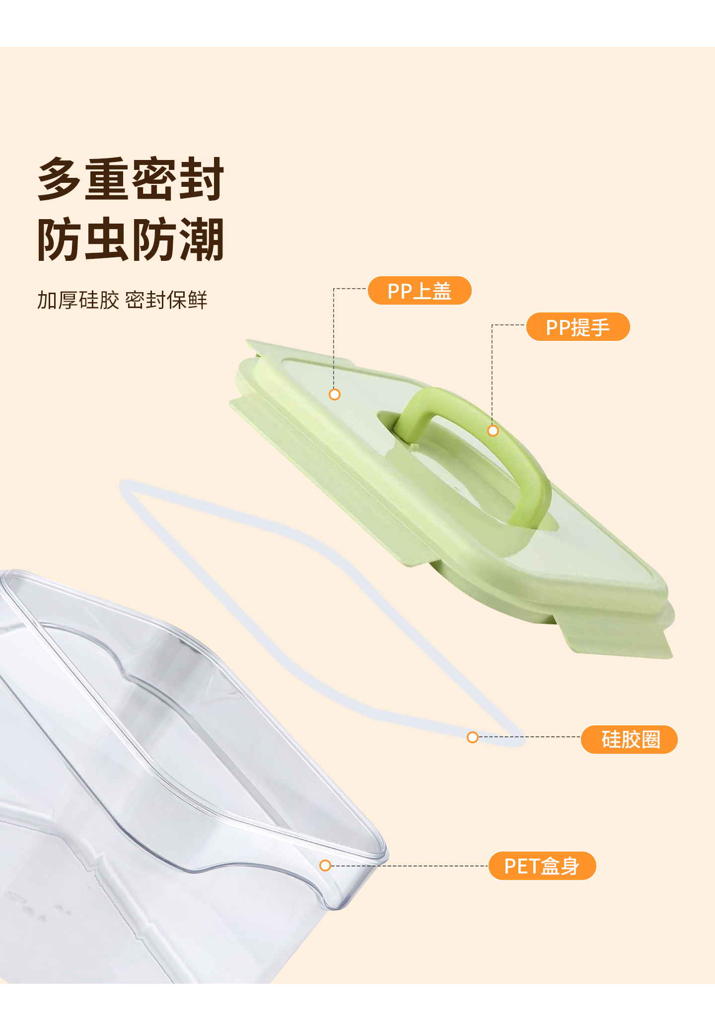 【CL】25Q4#8549-8550-8552-8556 Berna Portable Sealed Storage Box Green/Khaki Clear pic 9