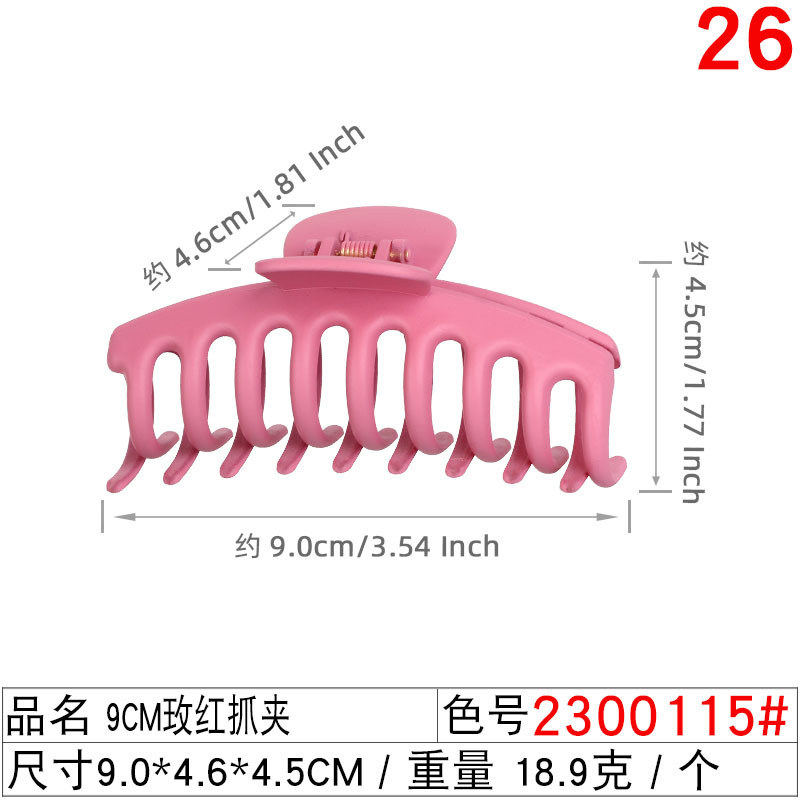 亚马逊热销11公分大号抓夹套装亚克力鲨鱼夹洗澡发饰女士盘发夹详情图16