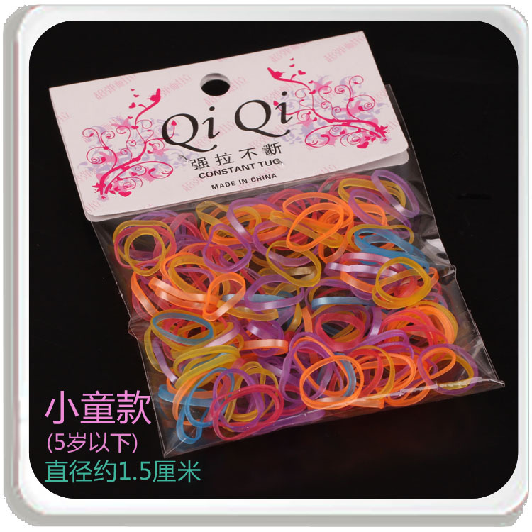 Korean mini strong-pull, candy-colored disposable children's hair ties for girls, 2-yuan store supply undefined