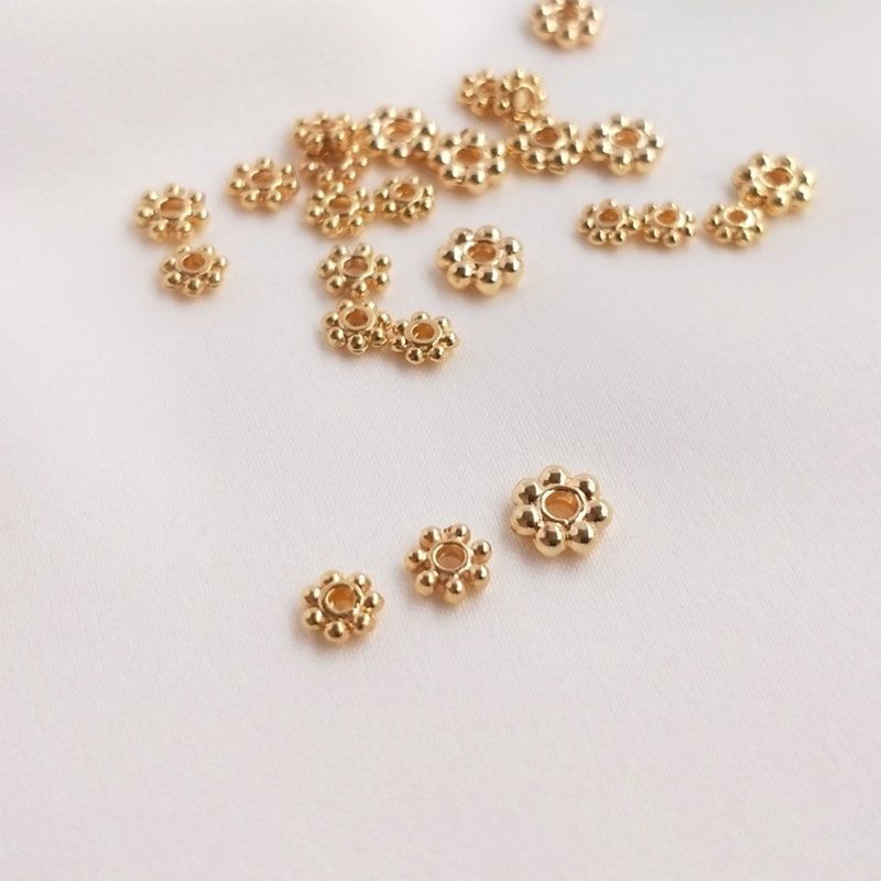 4mm/6mm snowflake spacer, flower stand, petal diy handmade jewelry accessories, bracelet, necklace, beaded and loose beaded materials undefined
