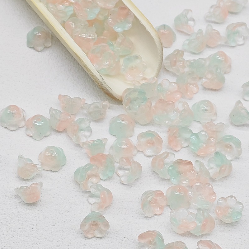 7x12mm glass beads, lily of the valley scattered beads, campanula flower buds, bell flower, diy jewelry, hairpin, beading material undefined