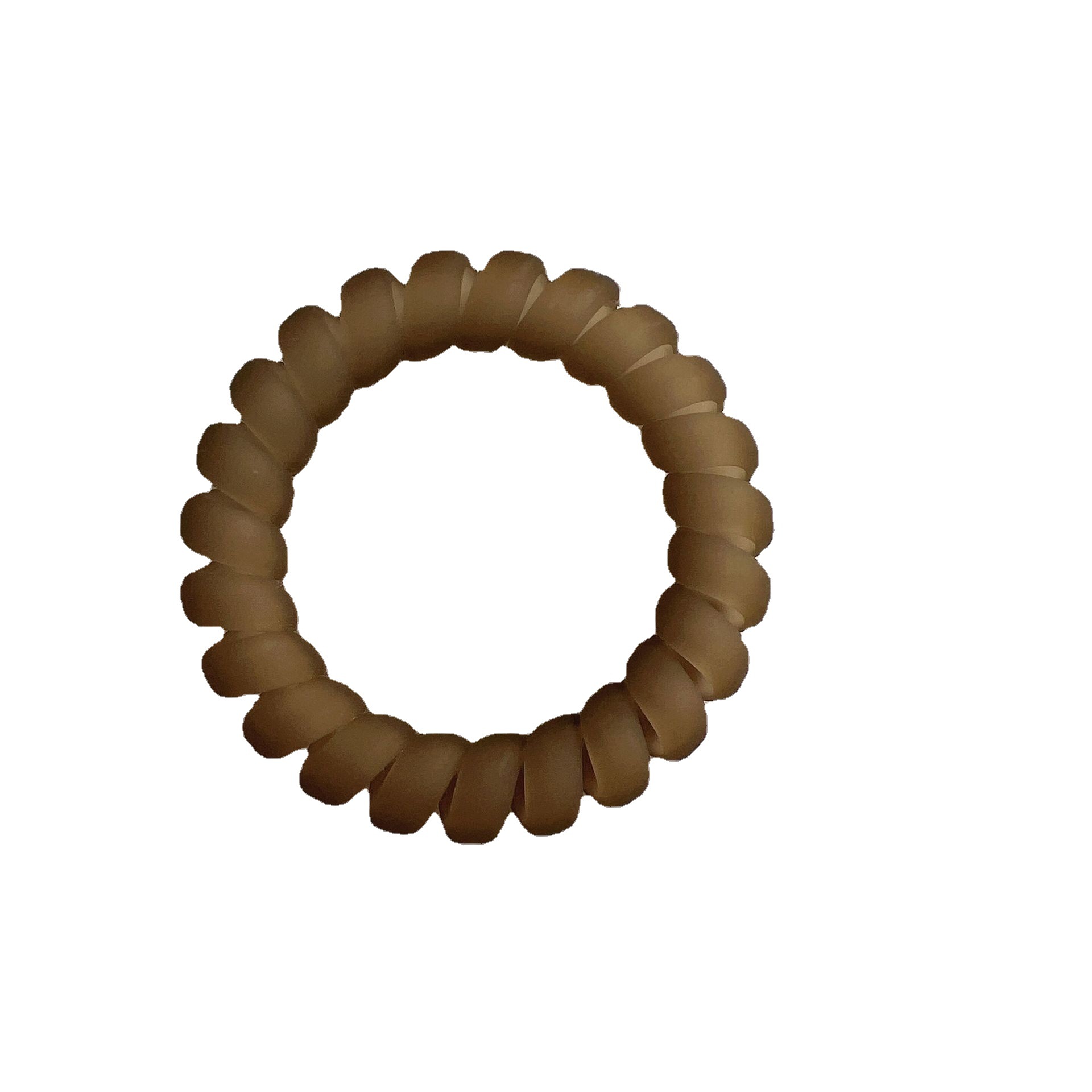 The transparent matte telephone line hair tie is simple, durable and highly elastic. It is a women's hair tie that won't damage the hair. It is a ponytail hair tie Item Picture