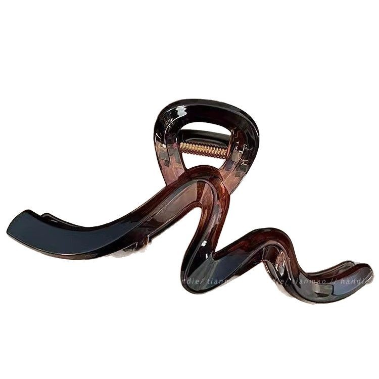 Amber wave hair clip for women 2025 new high-end style, large hair volume, shark clip for the back of the head Item Picture