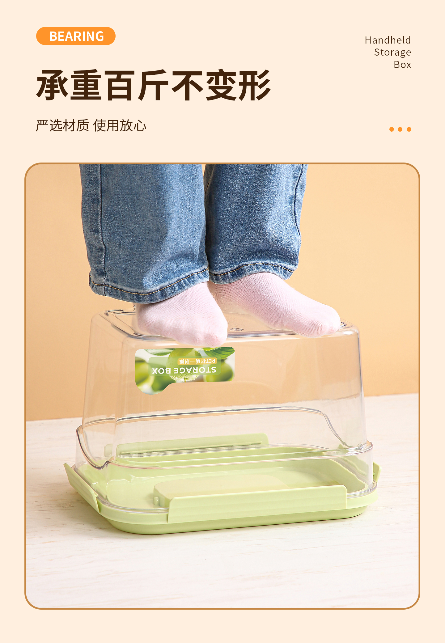 【CL】25Q4#8549-8550-8552-8556 Berna Portable Sealed Storage Box Green/Khaki Clear pic 4