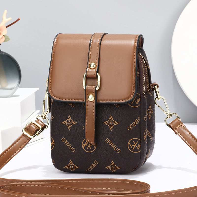 Korean-style simple square bag, fashionable and versatile single-shoulder crossbody bag, trendy mini mobile phone bag for women undefined