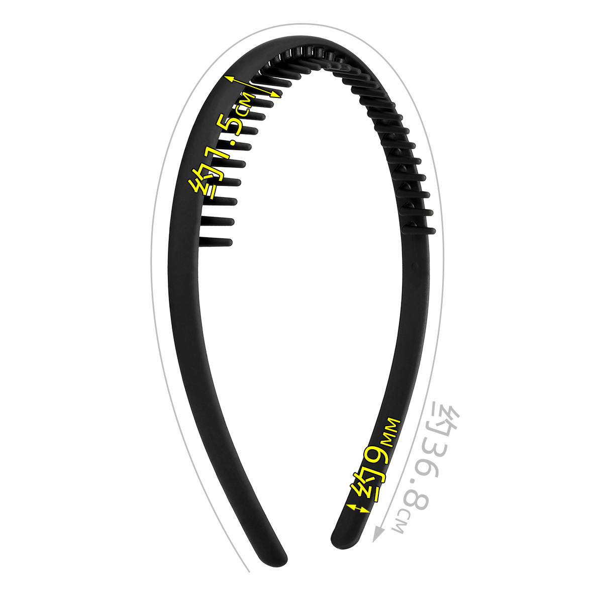 The new popular "Little M" hairband for women to wash their faces, the small hair hole headband, the bangs hairpin, is simple and versatile, with anti-slip and toothed features Specification image