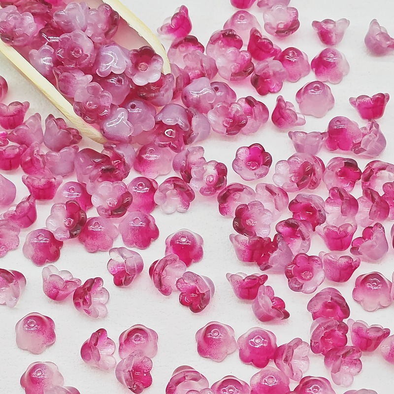 7x12mm glass beads, lily of the valley scattered beads, campanula flower buds, bell flower, diy jewelry, hairpin, beading material undefined