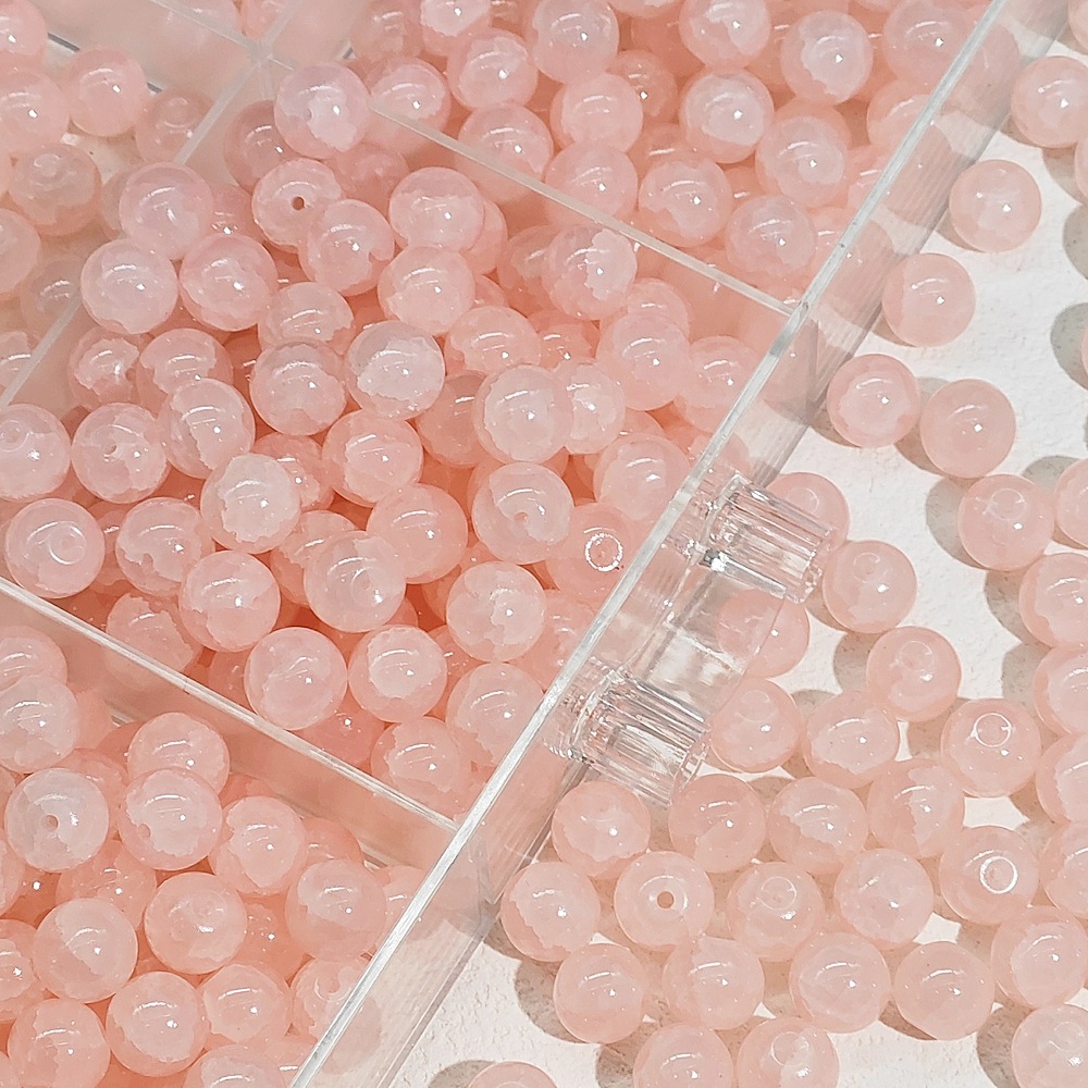 10mm jade broken glass beads, colored glass beads, hand-strung beads, diy bracelet accessories, loose beads, straight hole round beads, material accessories undefined