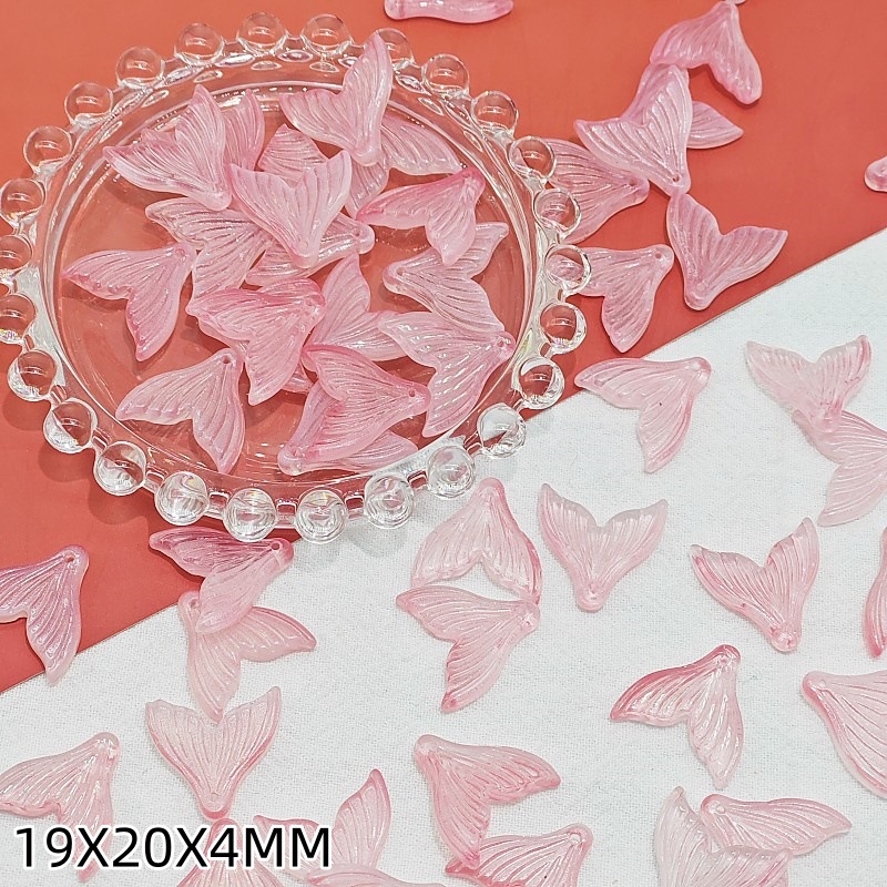 Chinese ancient-style glass fish-tail perforated earrings, bracelets, necklaces, pendants and other DIY accessories, wholesale of handcrafted materials undefined