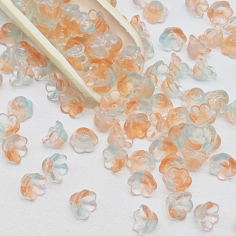7x12mm glass beads, lily of the valley scattered beads, campanula flower buds, bell flower, diy jewelry, hairpin, beading material undefined