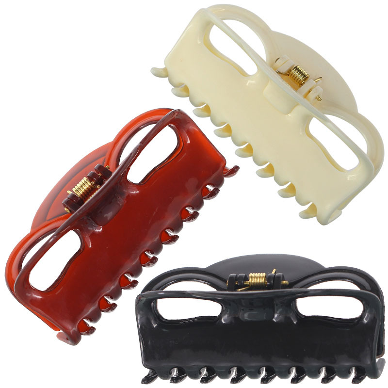 Xuchang tiger-mouth wig clamps, large, medium and small ponytail false hair clamps, fluffy small claw clamps, European and American chemical fiber high ponytail clamps details Picture