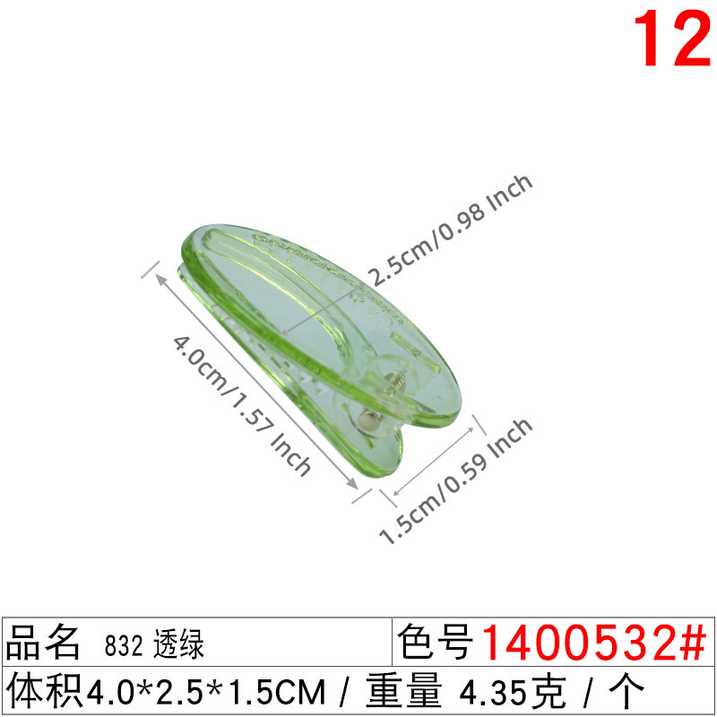 diy accessory: Oval duckbill clip, transparent candy-colored hair clip, cream glue material, handcrafted hair accessory undefined