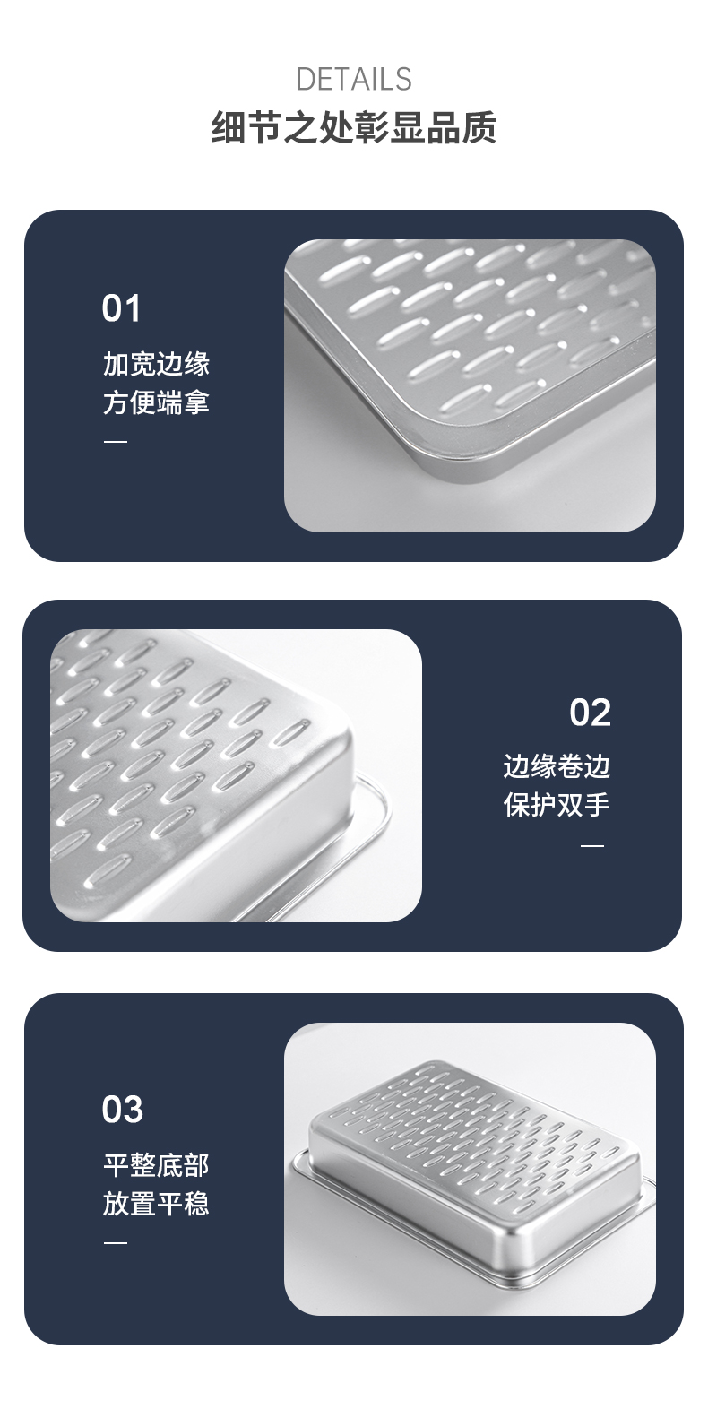【CL】25Q4#6929-6931 Stainless steel dumpling box with wavy bottom (3300ml) 3.3L black/khaki clear pic 17