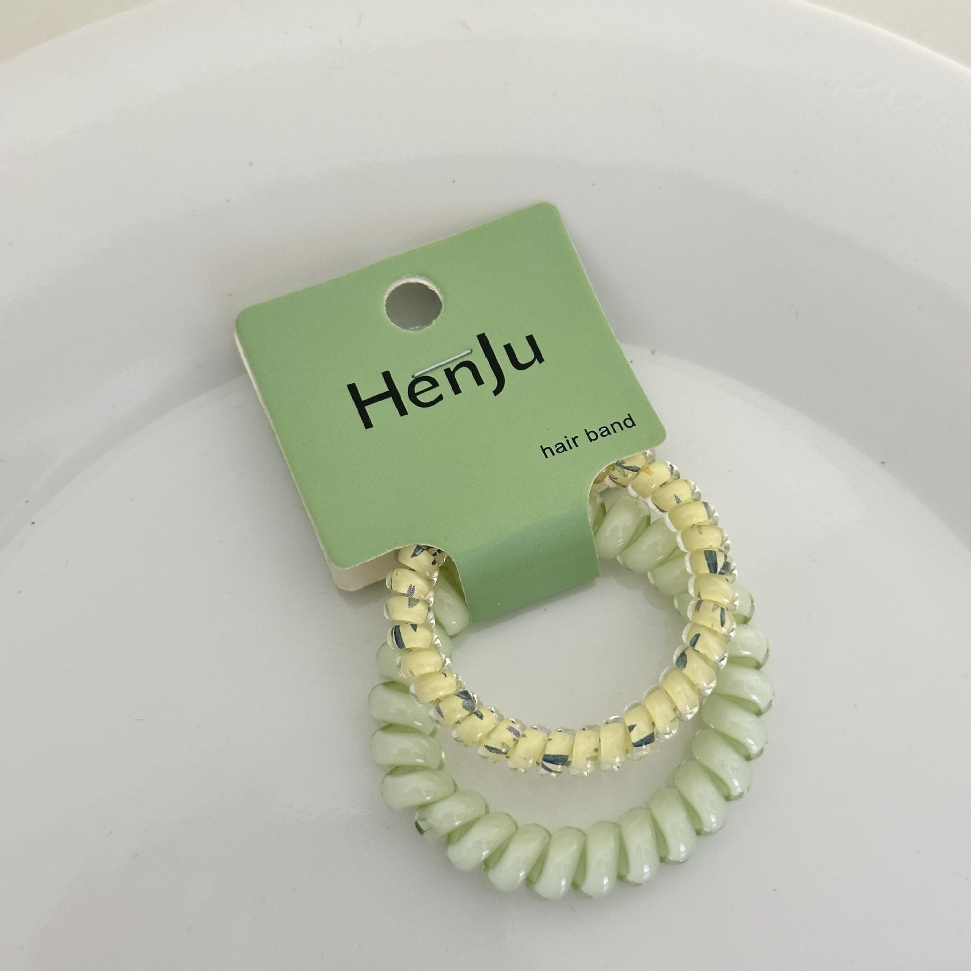 Korean girl ~ High-quality grape coconut polka dot telephone line, refreshing and versatile in summer, durable daily hair tie undefined