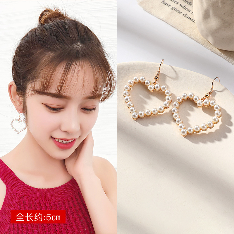 925 Silver needle Pearl Earrings, women's fashion trend stud tassels, high-end earrings, retro and elegant earrings wholesale undefined