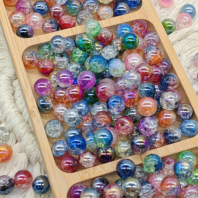 New 10mm electroplated AB colored jade broken bead bracelet, DIY handcrafted bead accessories, wholesale of glass and glass beads undefined