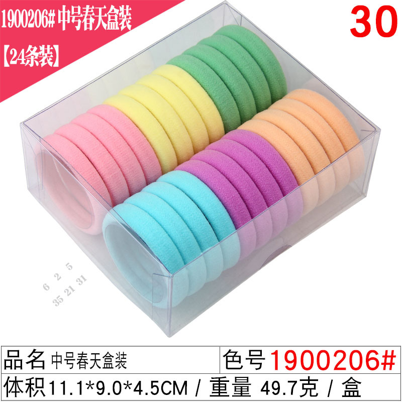 Korean version 20 cans of high-elasticity hair bands, seamless rubber bands, Douyin best-selling tubular hair bands, towel bands, and stickers undefined