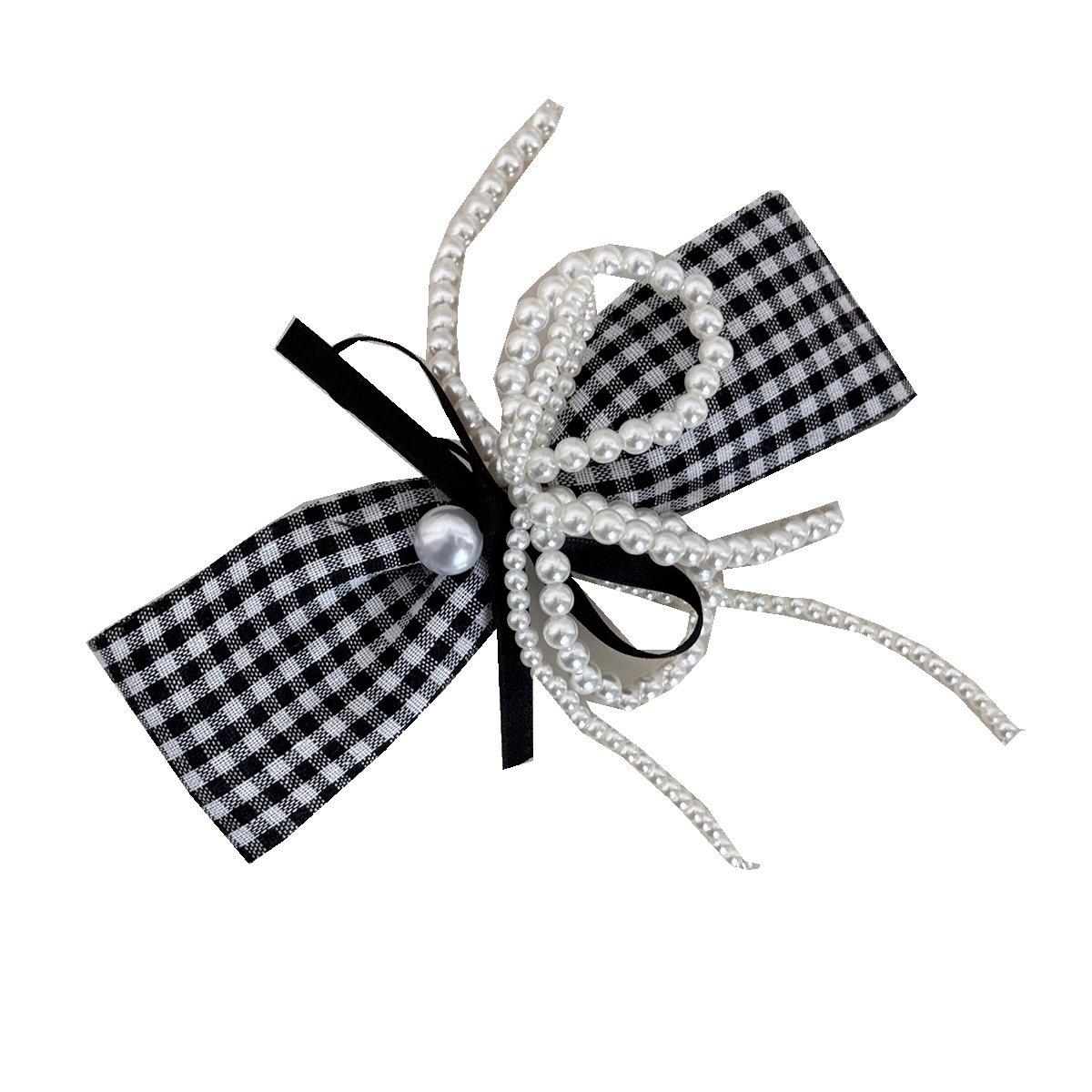 مثقاب الشعر في مؤخرة مؤخرة الرأس مع قوس اللؤلؤ المميز Item Picture