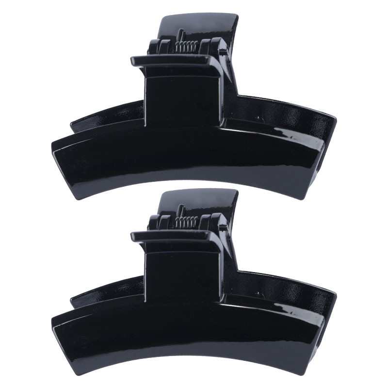 Korean version 7cm black mini clip, 7cm one-line bangs hair clip, DIY hair grip, simple clip hair accessory full image