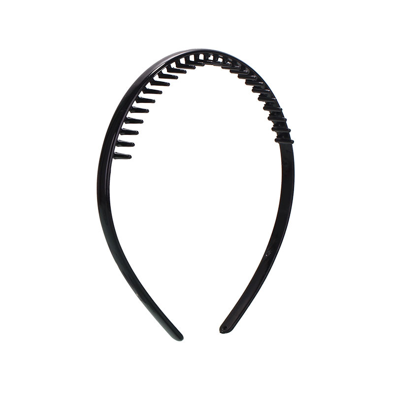 Wash face hair band, women's mask, toothed anti-slip hair pressing and breaking hair band wholesale women's black hair clip headband Specification image