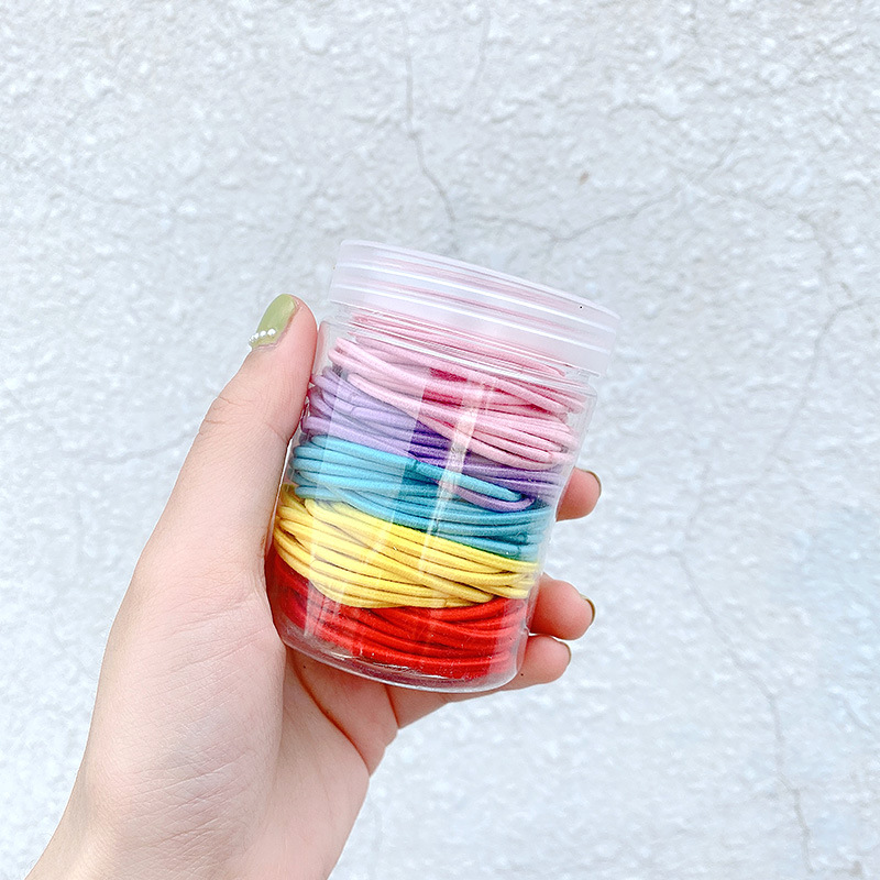 The hair tie is a simple and elegant style for women in Instagram. It's a cute Korean-style colorful leather case. 2022 new style for tying hair and using hair bands in Instagram style undefined