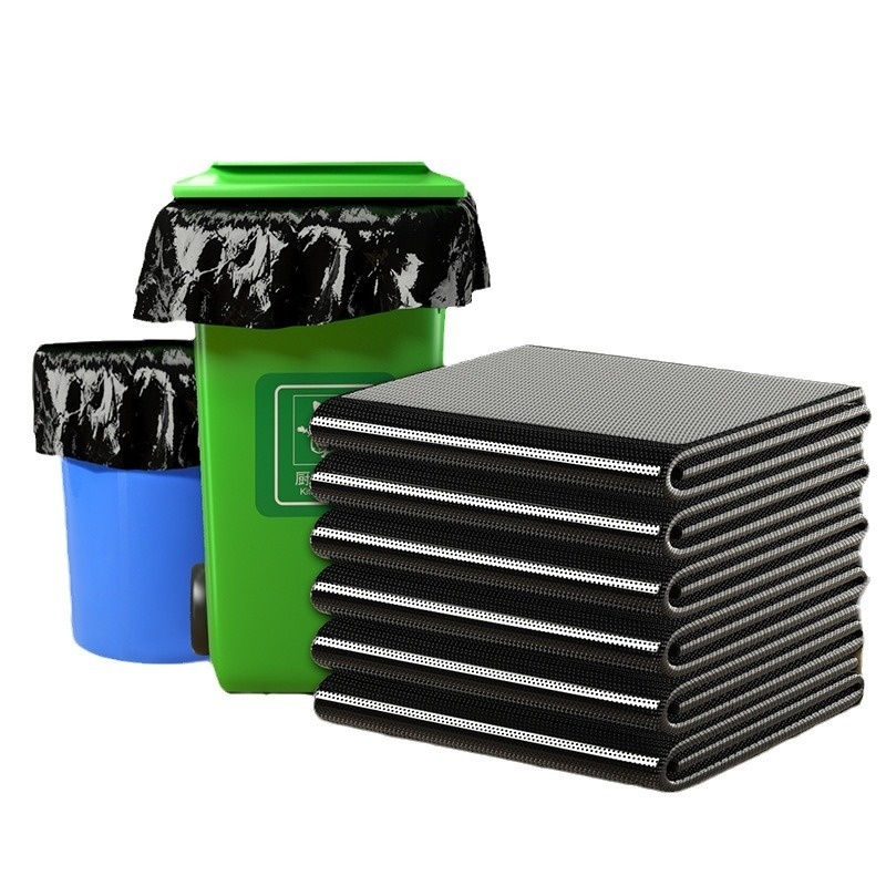 黑色/商用/大号垃圾袋/黑色垃圾袋白底实物图