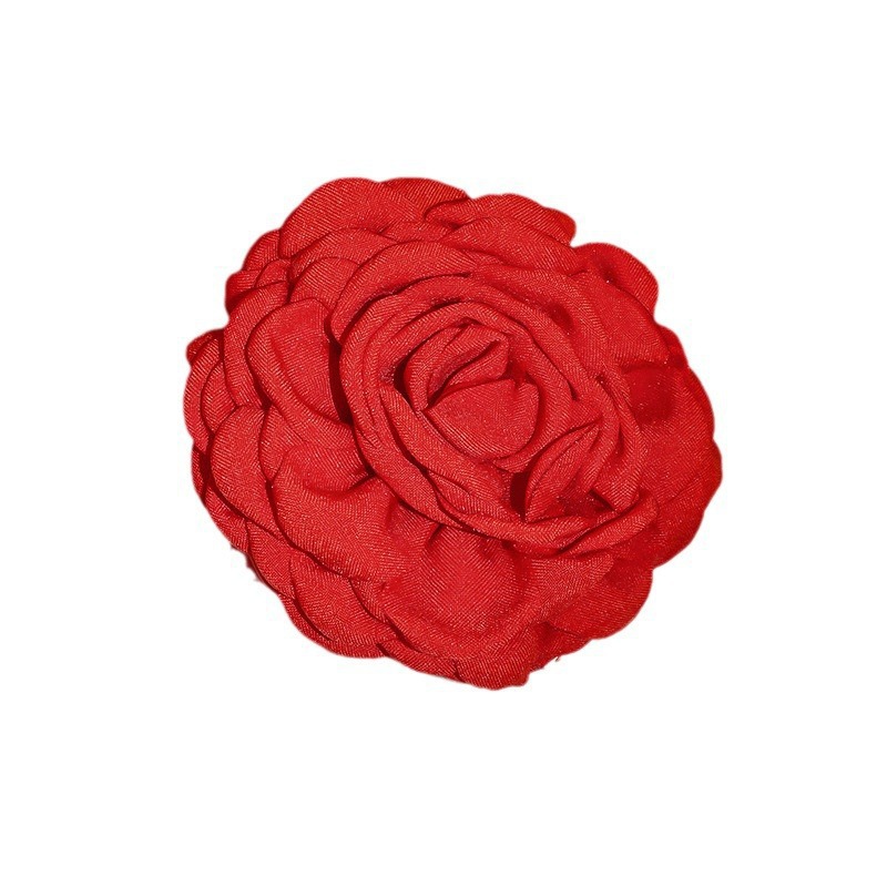 2024 New retro big red flower grab clip, large shark clip headpiece, rose hairpin, women's back of the head hairpin Item Picture