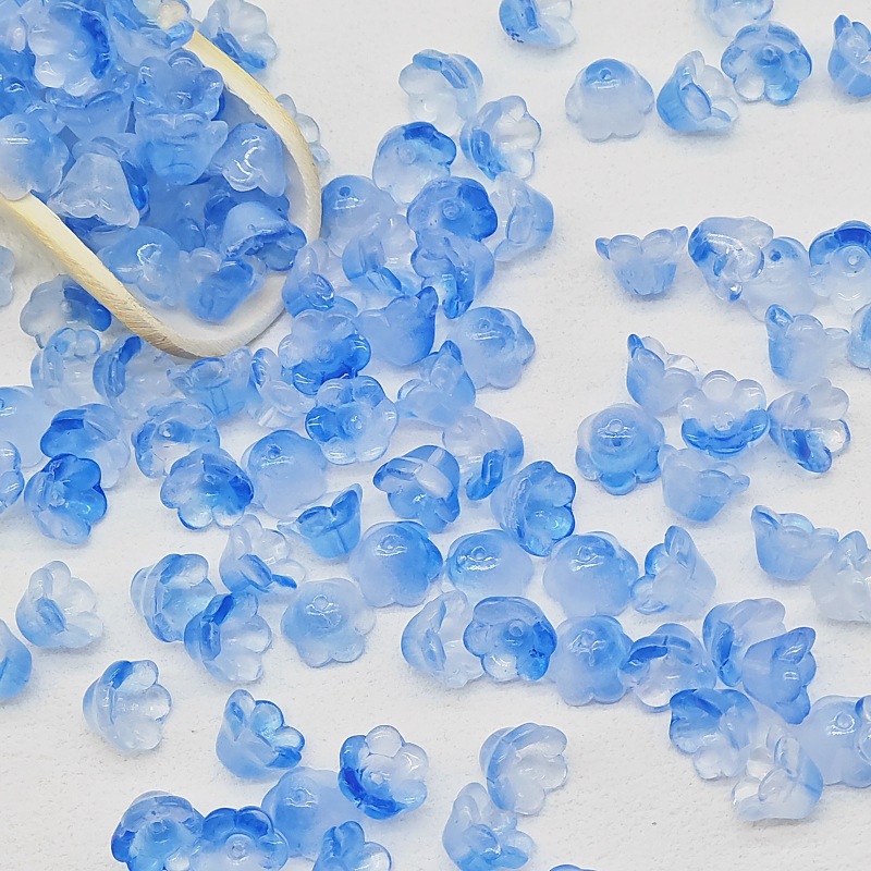 7x12mm glass beads, lily of the valley scattered beads, campanula flower buds, bell flower, diy jewelry, hairpin, beading material undefined