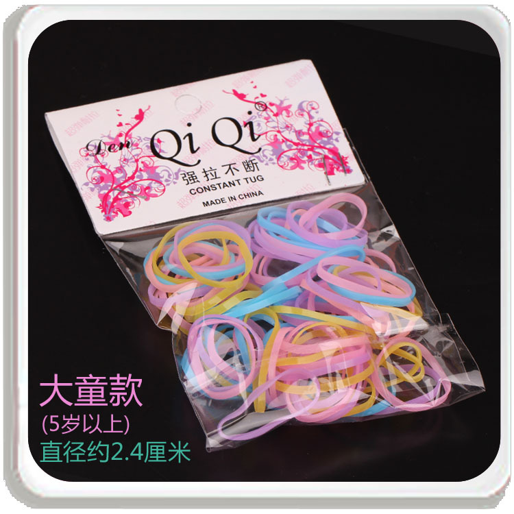 Korean mini strong-pull, candy-colored disposable children's hair ties for girls, 2-yuan store supply undefined