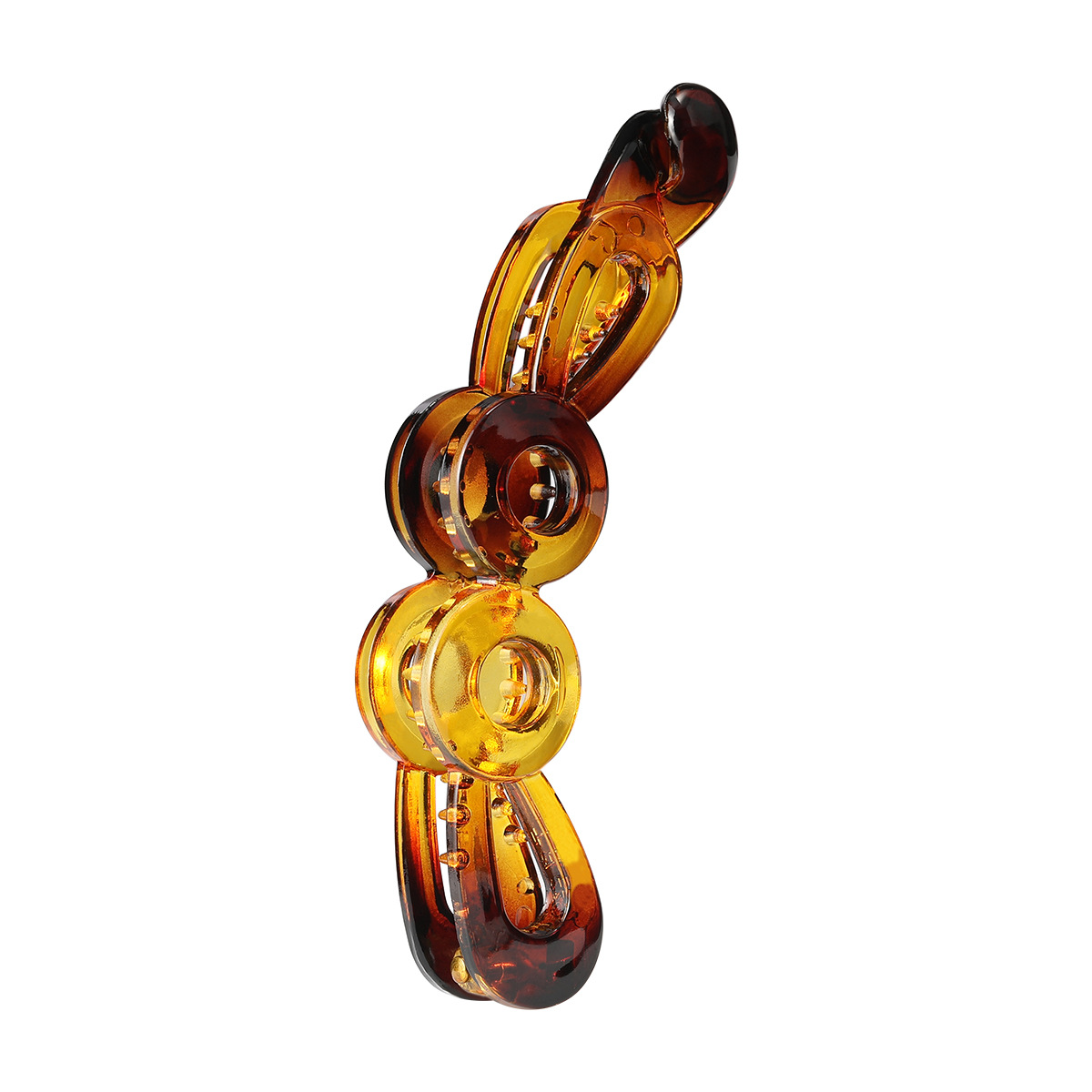 New glossy black coffee-colored banana clip ponytail clip adult women's updo vertical clip circle glossy headwear Item Picture
