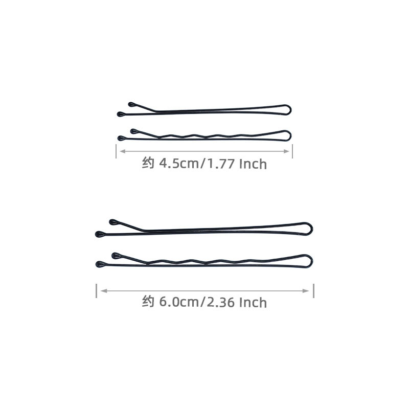Yiwu wholesale black straight clips, 5cm and 6cm blue card steel clips, baked paint plate hair clips, hair accessories, 2-yuan store hair clips Application Scenario